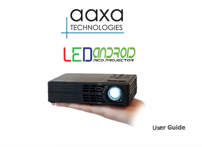 Image de la première page du manuel de l'appareil LED Android Pico Projector MP-300-03
