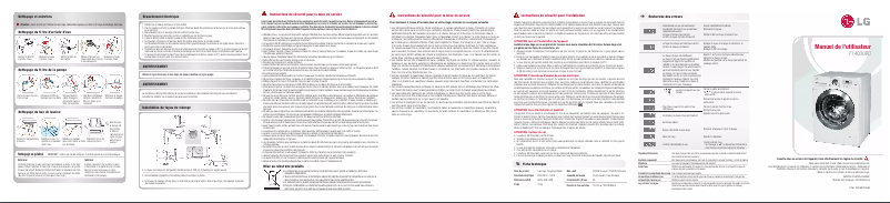 Page 1 de la notice Manuel utilisateur LG F1403RD5