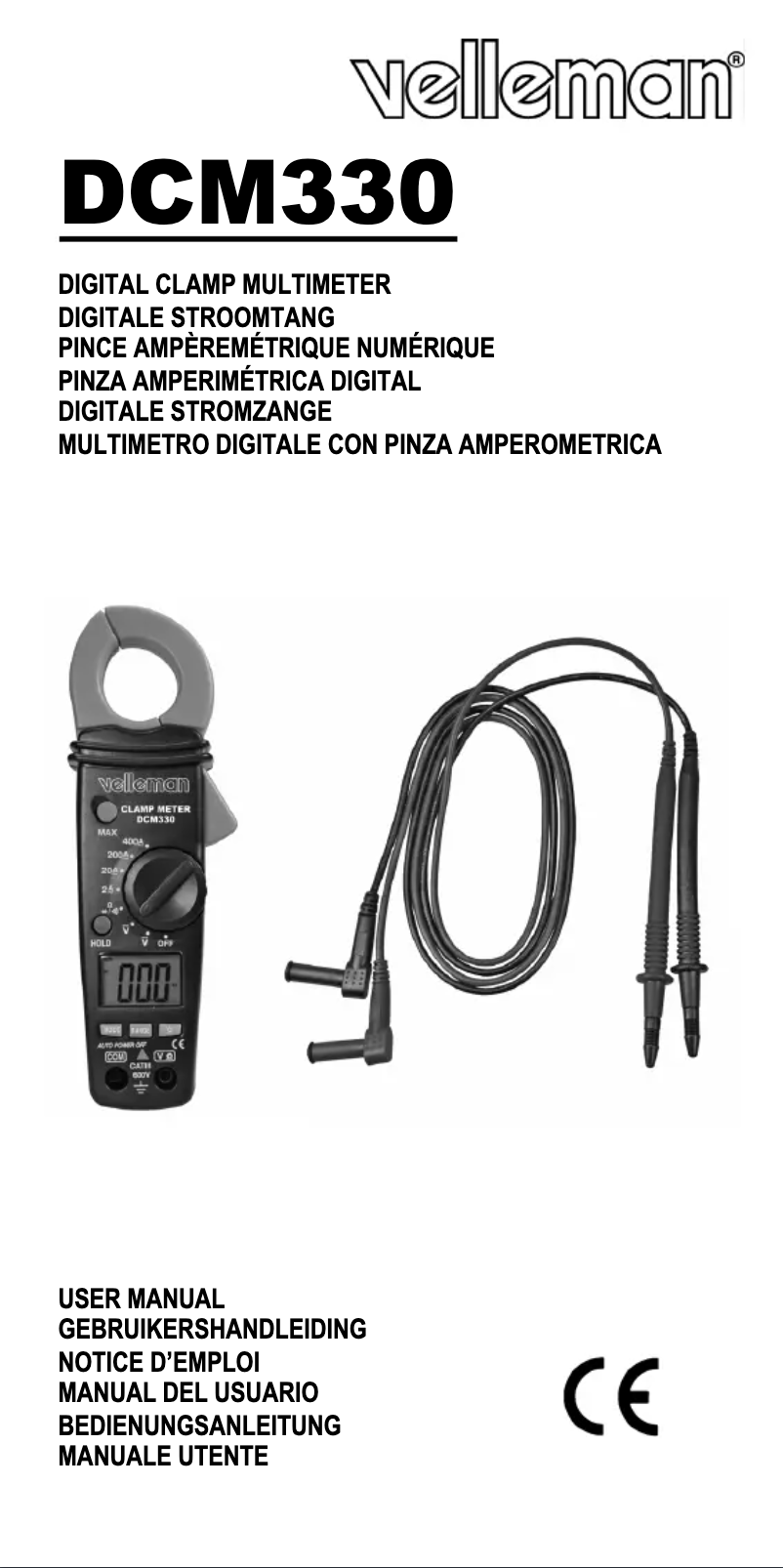 Page 1 de la notice Manuel utilisateur Velleman DCM330