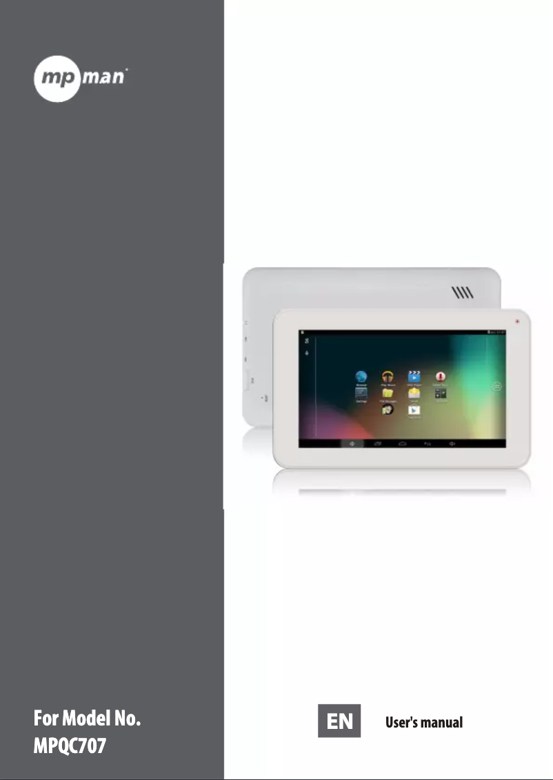 Page n°1 - Manuel utilisateur Mpman MPQC707