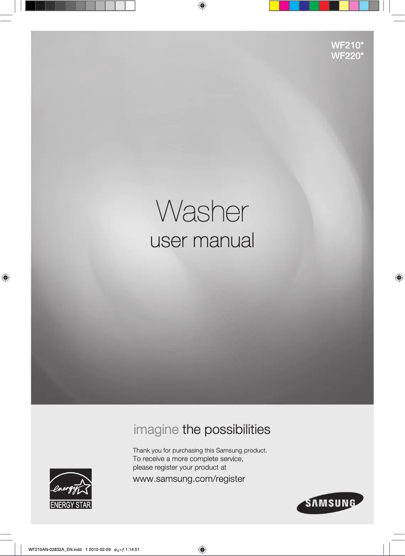 Page 1 de la notice Manuel utilisateur Samsung WF210