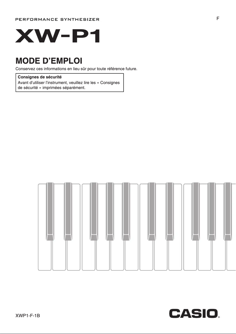Image de la première page du manuel de l'appareil XW-P1