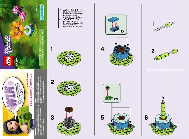 Page 1 de la notice Manuel utilisateur Lego Friends 30417