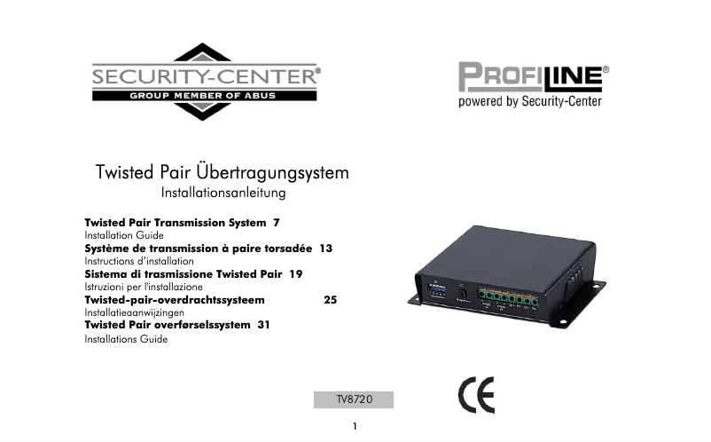 Página 1 del manual Manual de usuario Abus TV8740