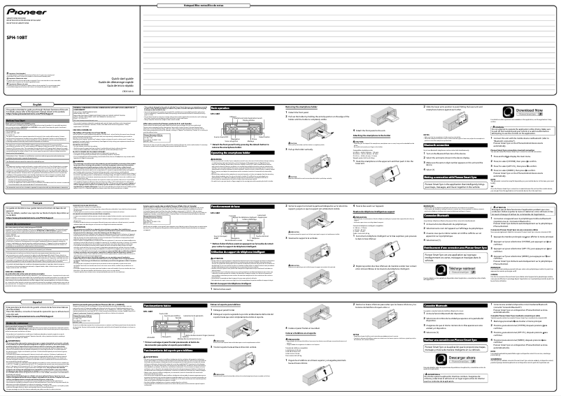 Image de la première page du manuel de l'appareil SPH-10BT