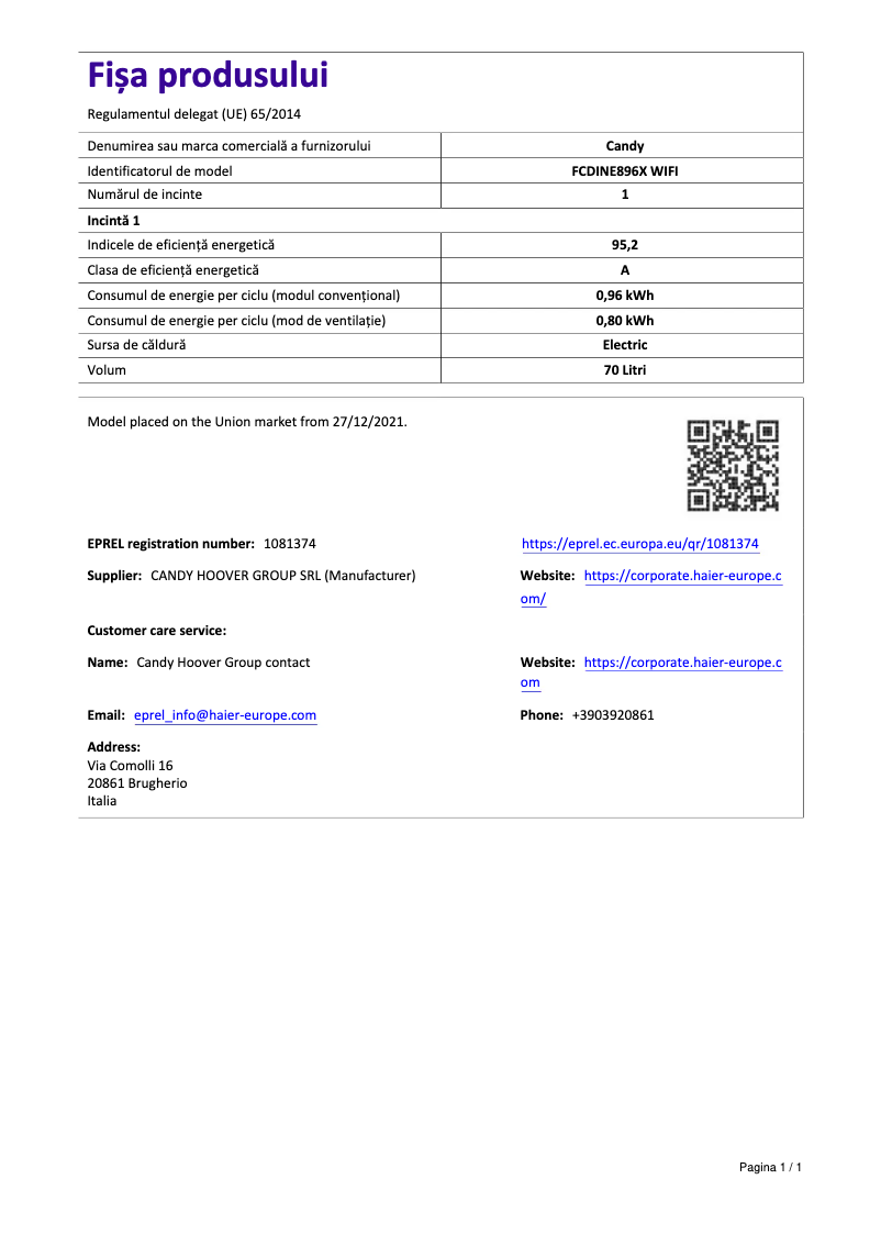 Image de la première page du manuel de l'appareil FCDINE896X WIFI