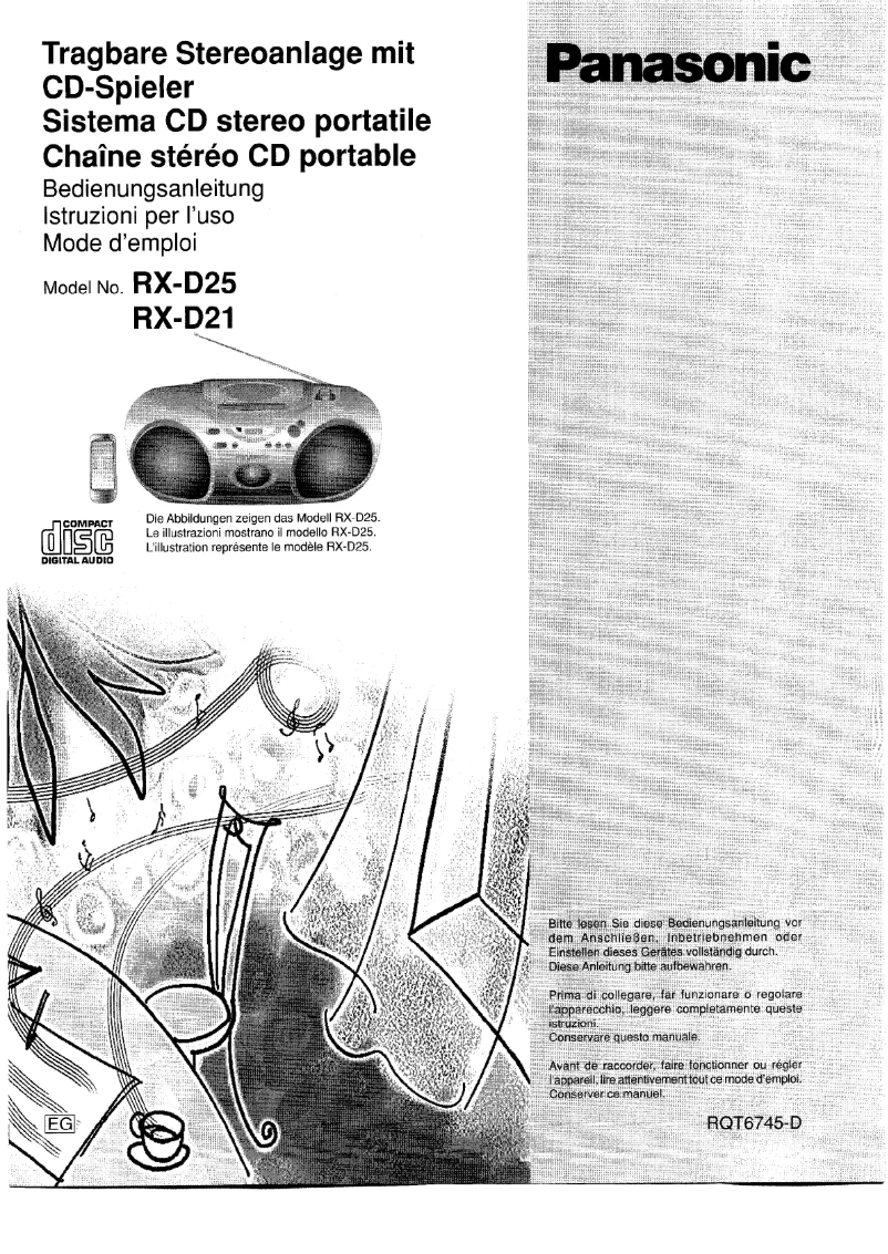 Image de la première page du manuel de l'appareil RX-D25
