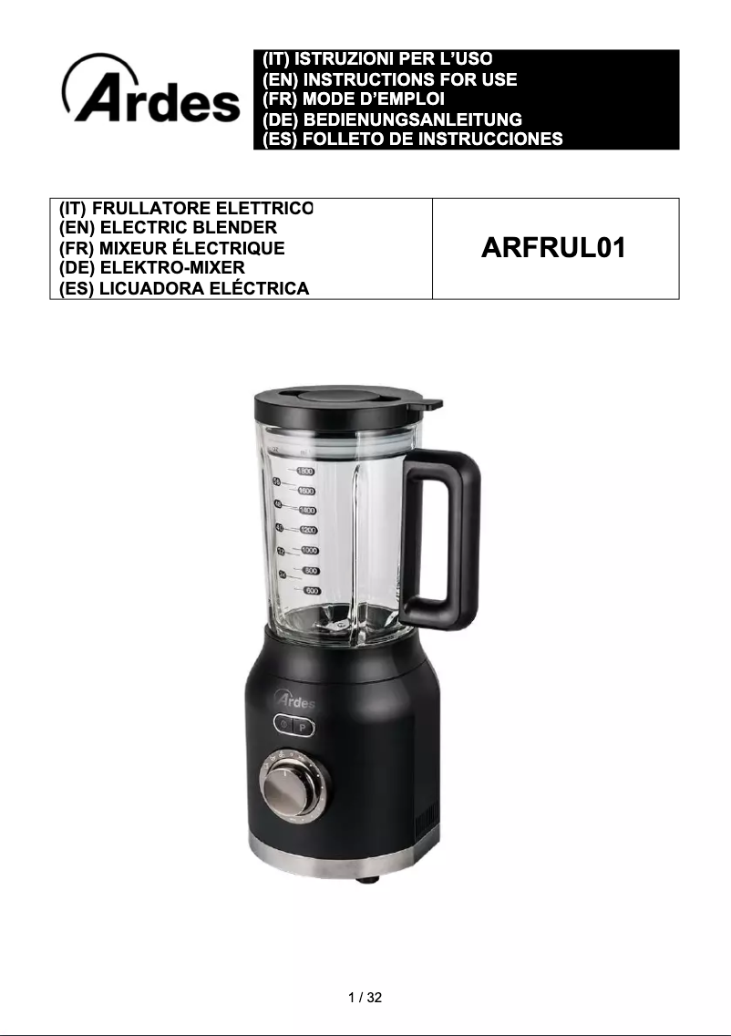 Imagen de la primera página del manual del dispositivo Poseidon ARFRUL01