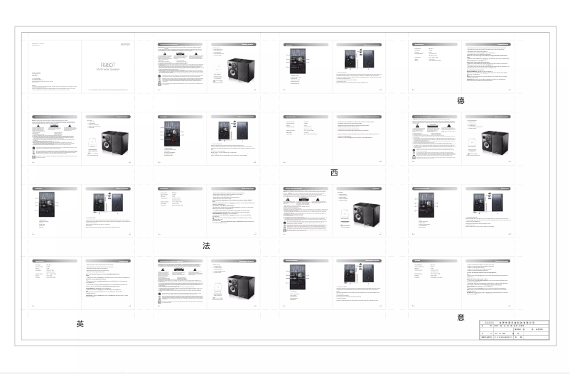 Image de la première page du manuel de l'appareil R980T