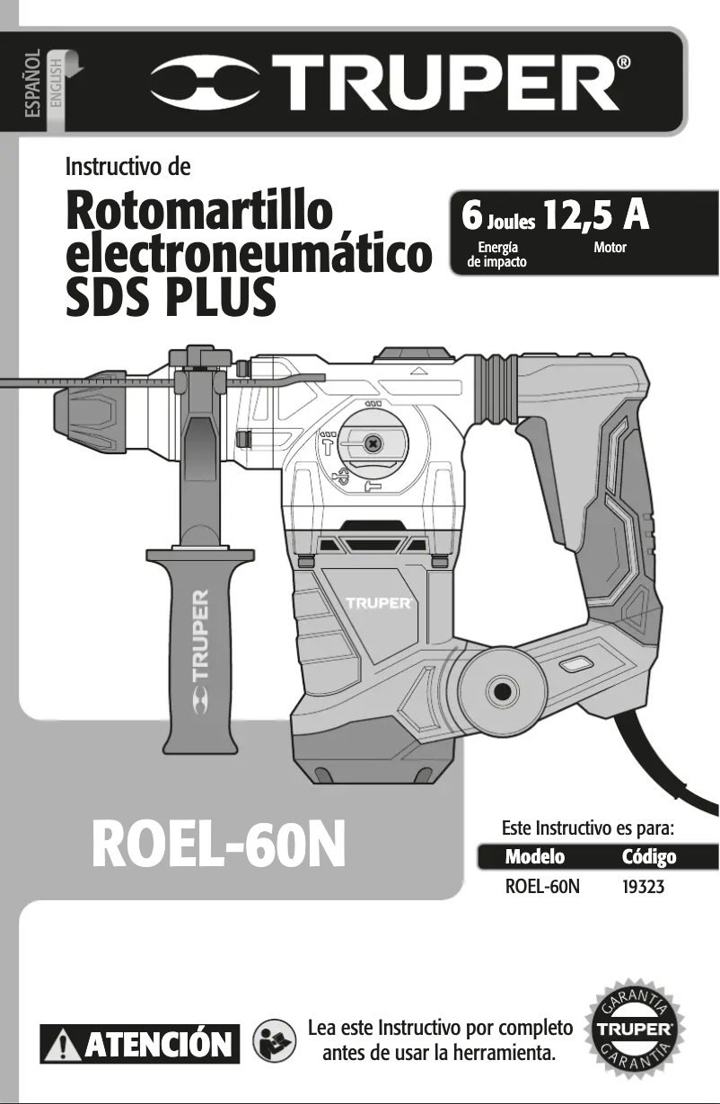 Page 1 de la notice Manuel utilisateur Truper ROEL-60N