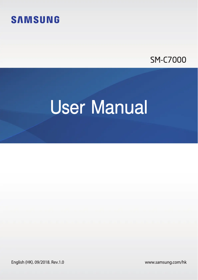 Image de la première page du manuel de l'appareil Galaxy C7