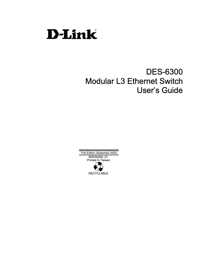 Image de la première page du manuel de l'appareil DES-6300