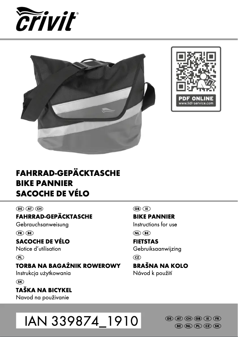 Page n°1 - Manuel utilisateur Crivit IAN 302562