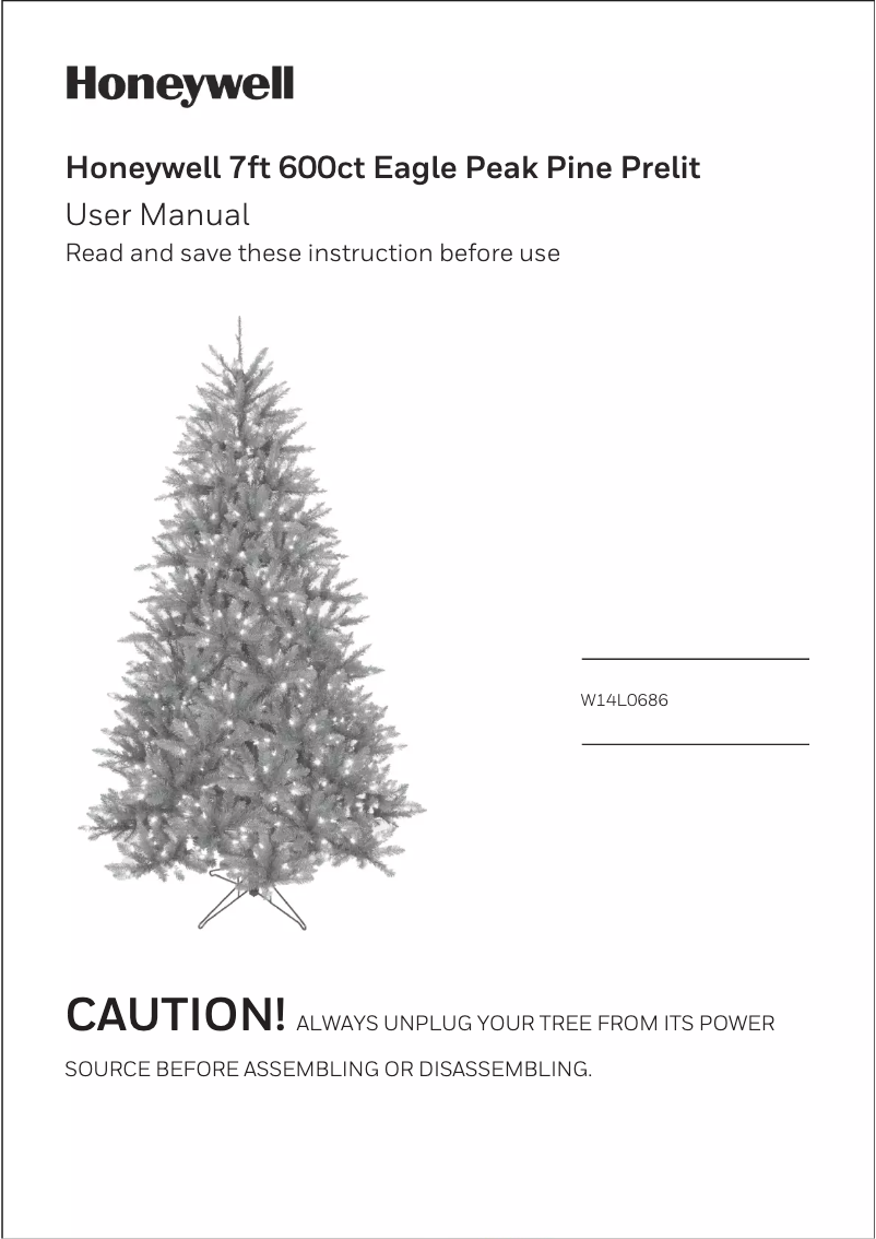 Page n°1 - Manuel utilisateur Honeywell W14L0686