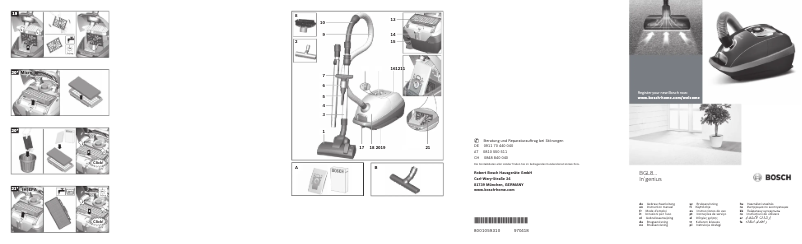 Page n°1 - Manuel utilisateur Bosch Perfectionist ProSilence 59 BGL8334