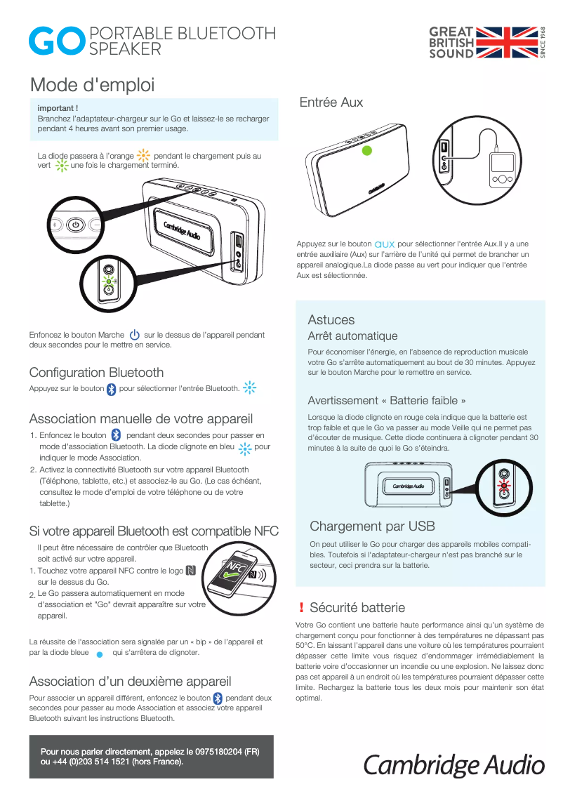 Image de la première page du manuel de l'appareil Go V2