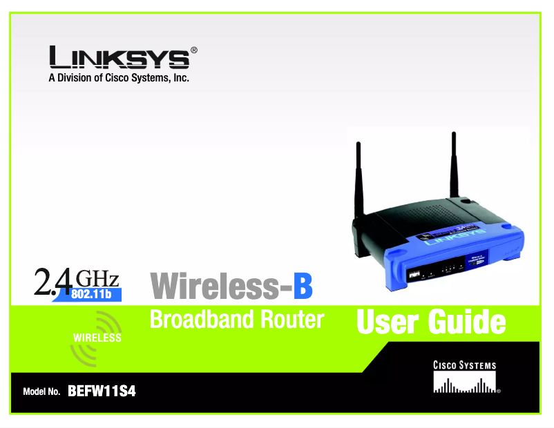 Página 1 del manual Manual de usuario Linksys BEFW11S4