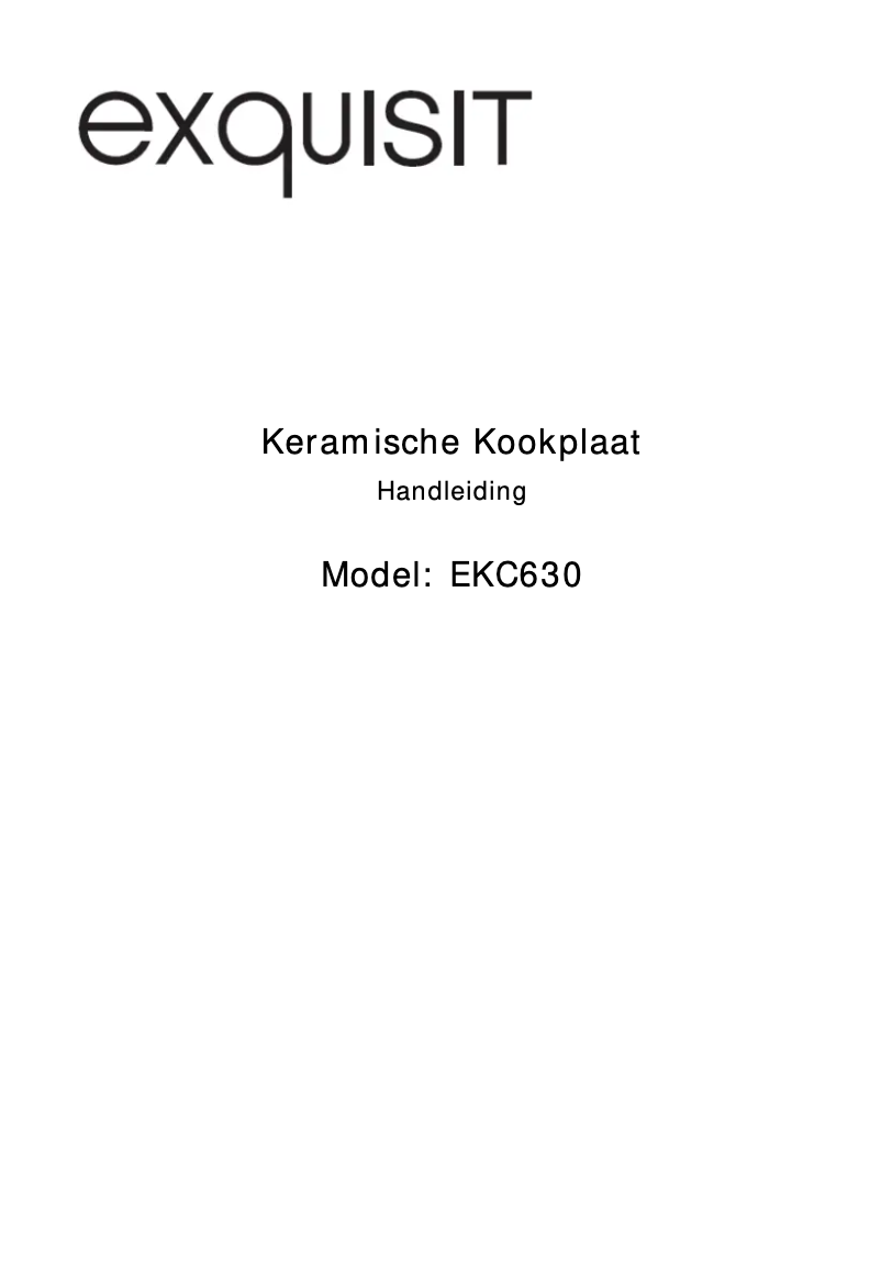 Image de la première page du manuel de l'appareil EKC630