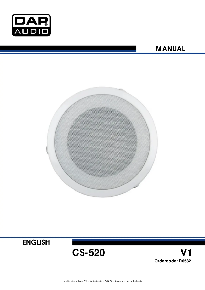 Image de la première page du manuel de l'appareil CS-520