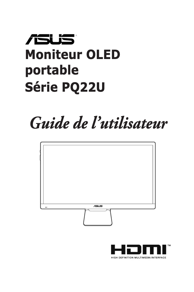 Page n°1 - Manuel utilisateur Asus ProArt PQ22UC