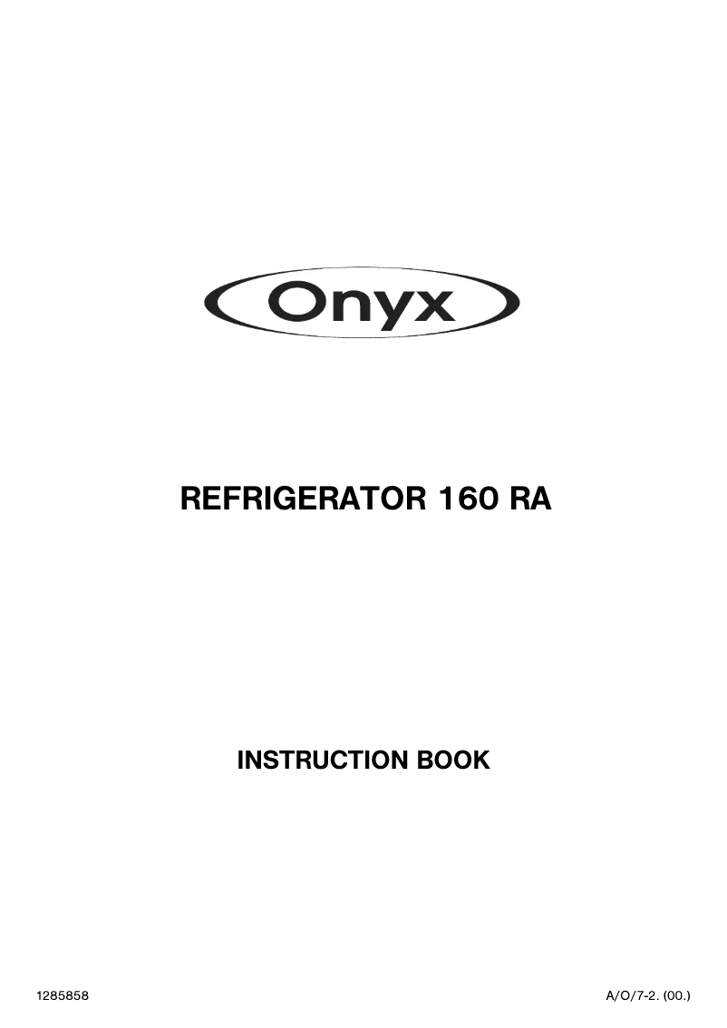 Page 1 de la notice Manuel utilisateur Onyx 160 RA