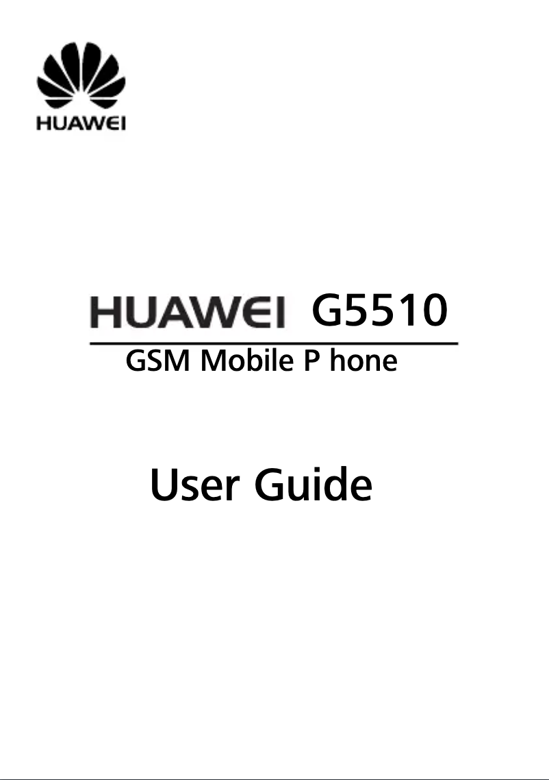 Page n°1 - Manuel utilisateur Huawei G5510