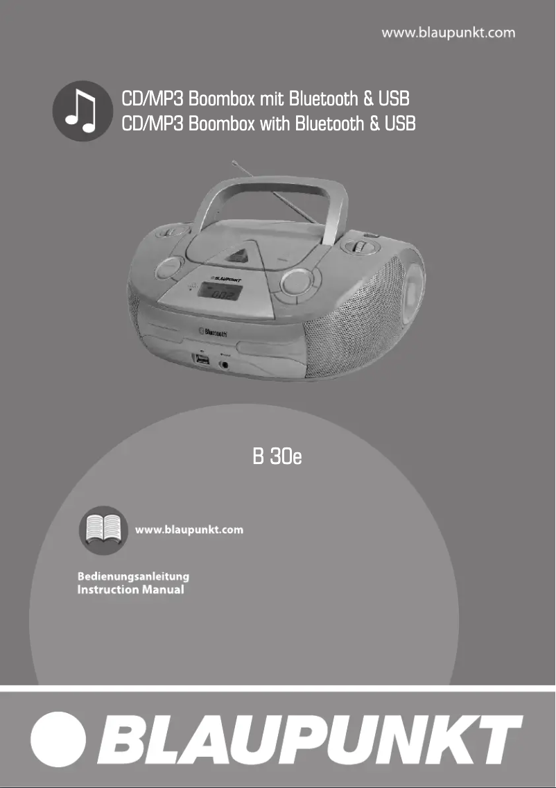 Page 1 de la notice Manuel utilisateur Blaupunkt BLA B30E OR