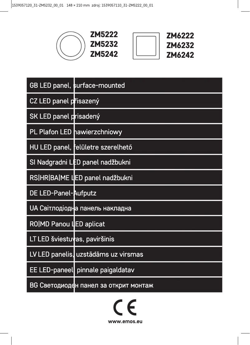 Page 1 de la notice Manuel utilisateur Emos ZM5232