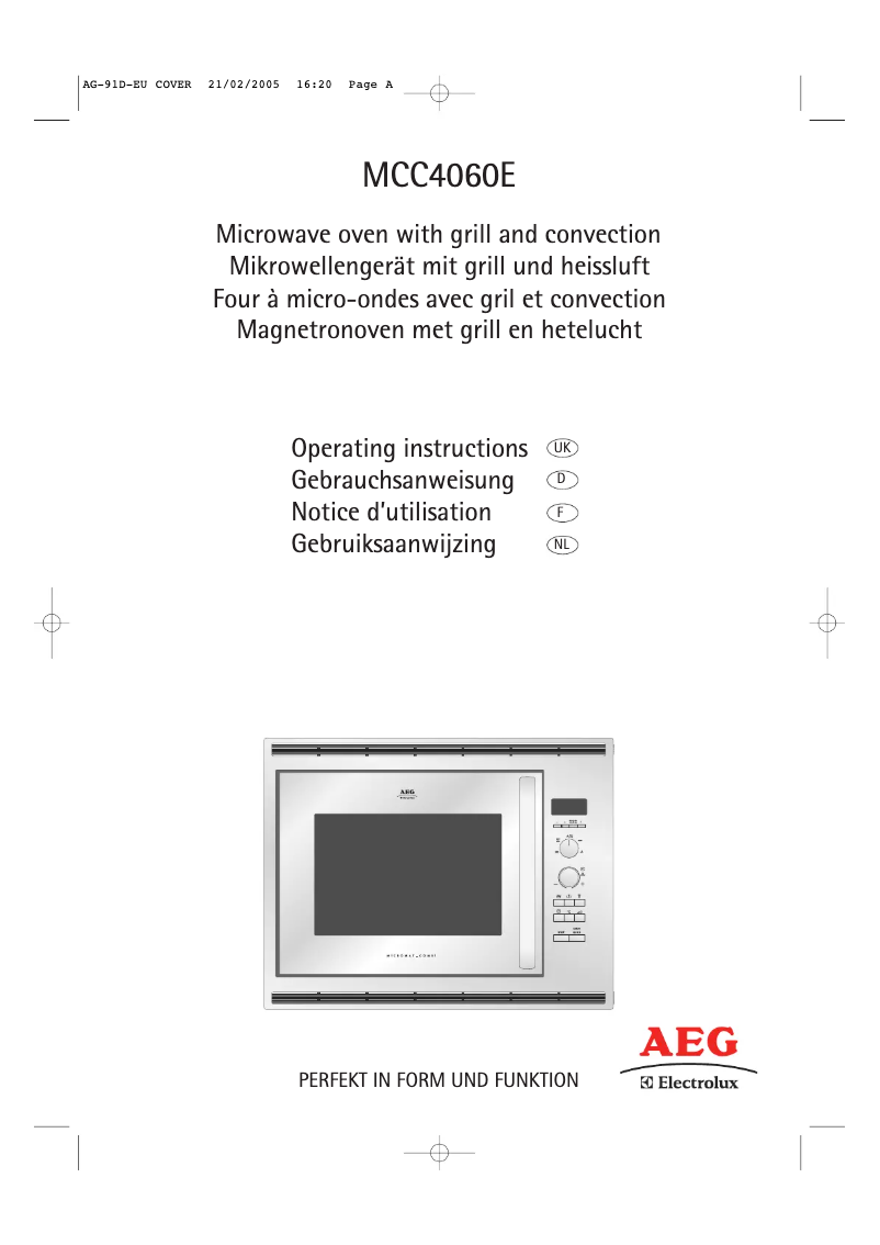 Image de la première page du manuel de l'appareil MCC4060EA