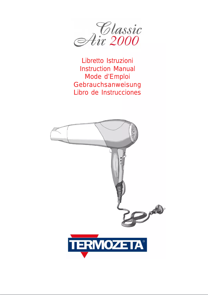 Page n°1 - Manuel utilisateur Termozeta Classic Air 2000