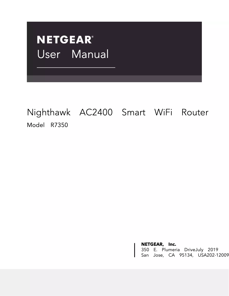 Page 1 de la notice Manuel utilisateur Netgear Nighthawk R7350