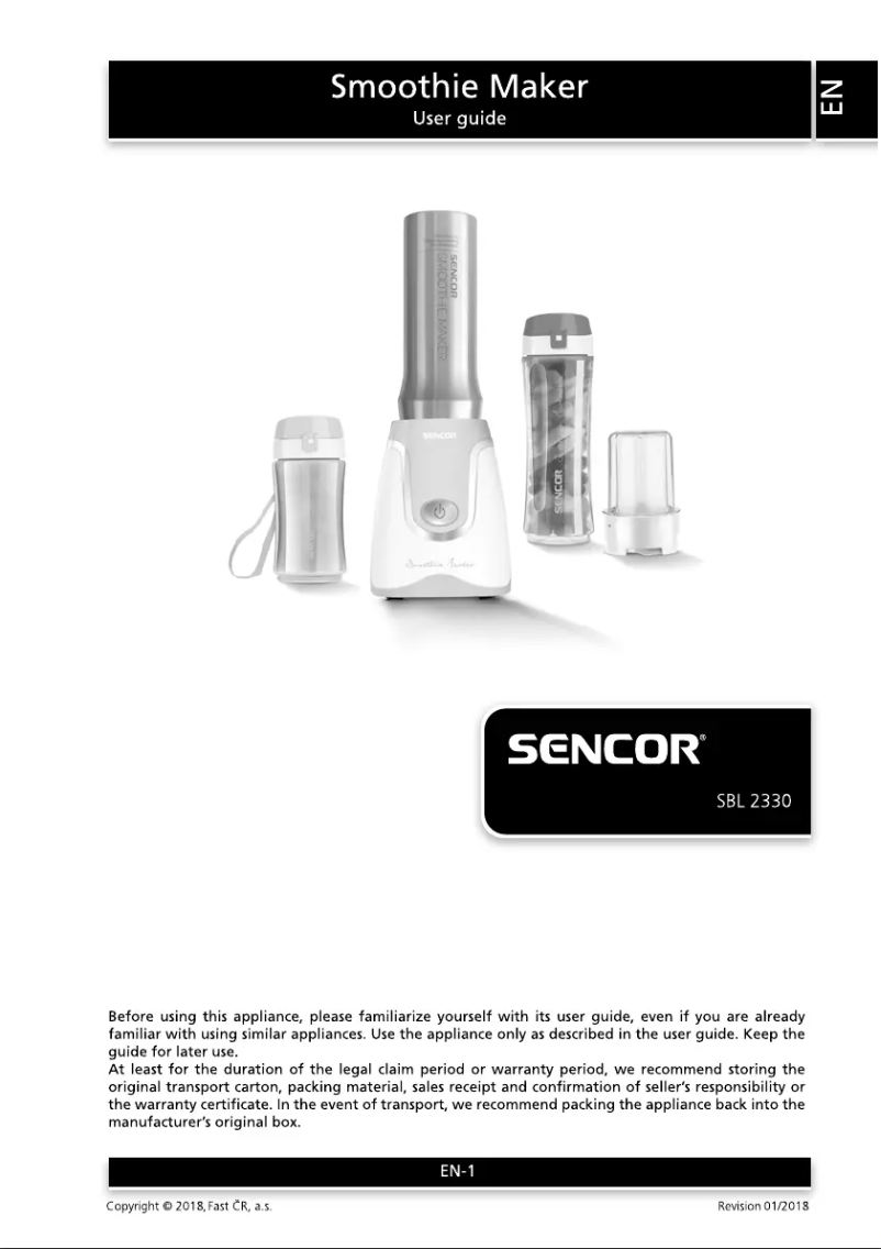 Página 1 del manual Manual de usuario Sencor SBL 2330