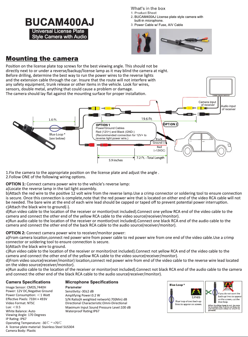 Image de la première page du manuel de l'appareil BUCAM400AJ