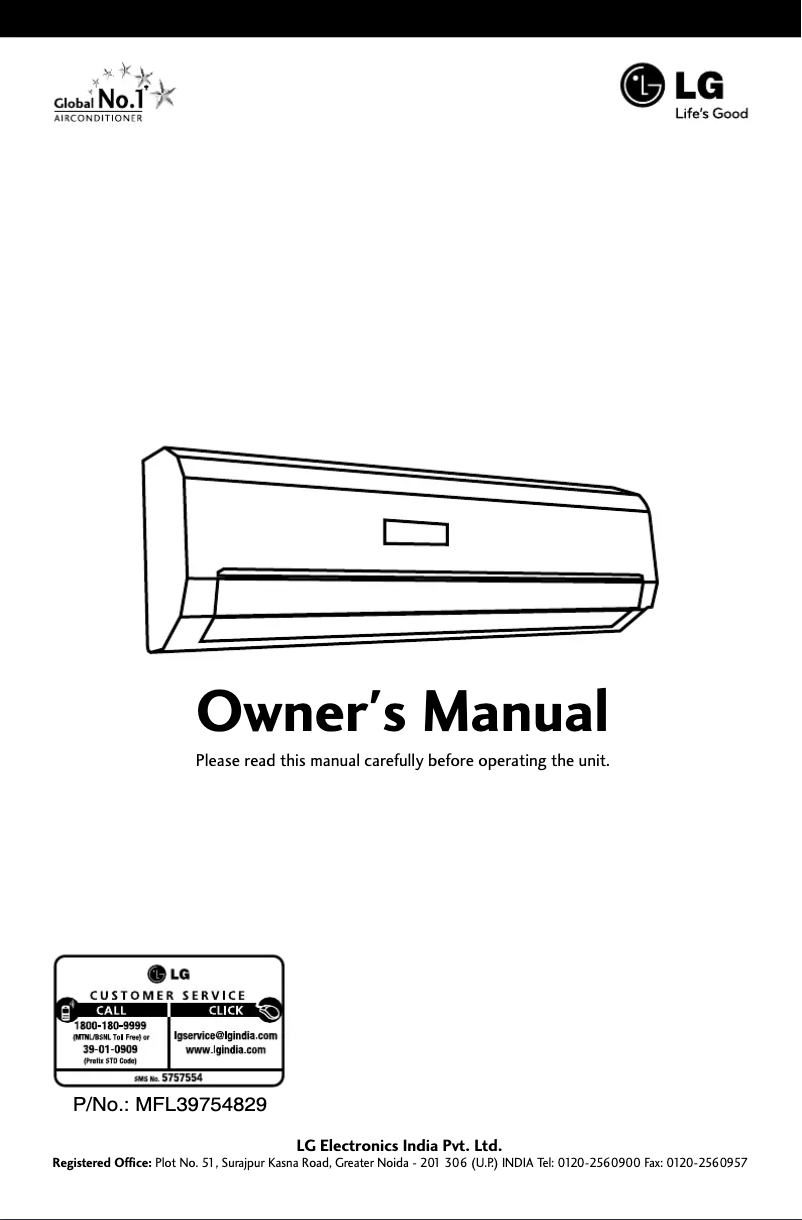 Page n°1 - Manuel utilisateur LG LSA3AB3VT1
