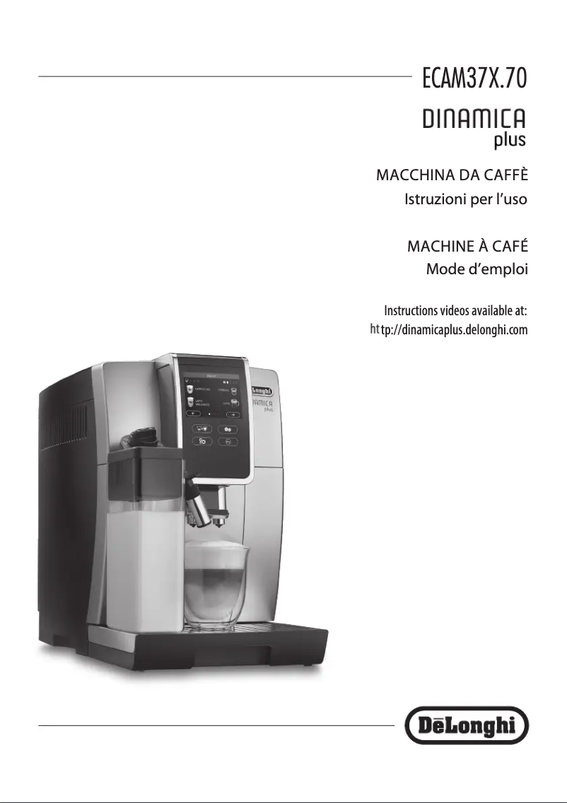 Page n°1 - Manuel utilisateur DeLonghi Automatic Dinamica ECAM370.70.SB