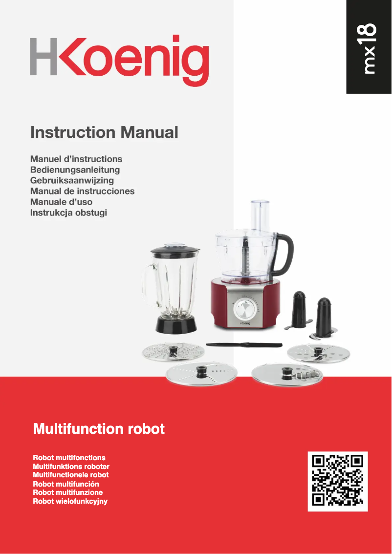 Page n°1 - Manuel utilisateur H.Koenig MX18