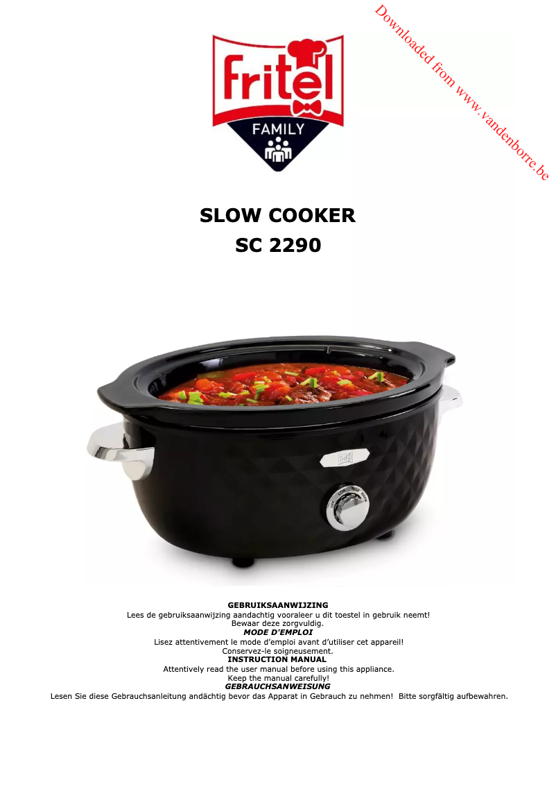 Página 1 del manual Manual de usuario Fritel SC 2290