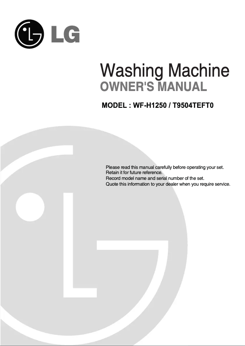 Página 1 del manual Manual de usuario LG T9504TEFT0