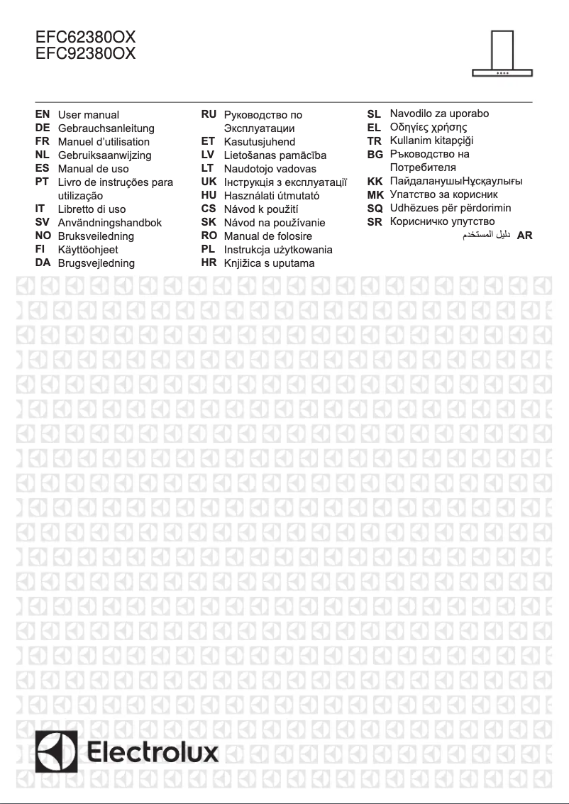 Page 1 de la notice Manuel utilisateur Electrolux EFC62380OX