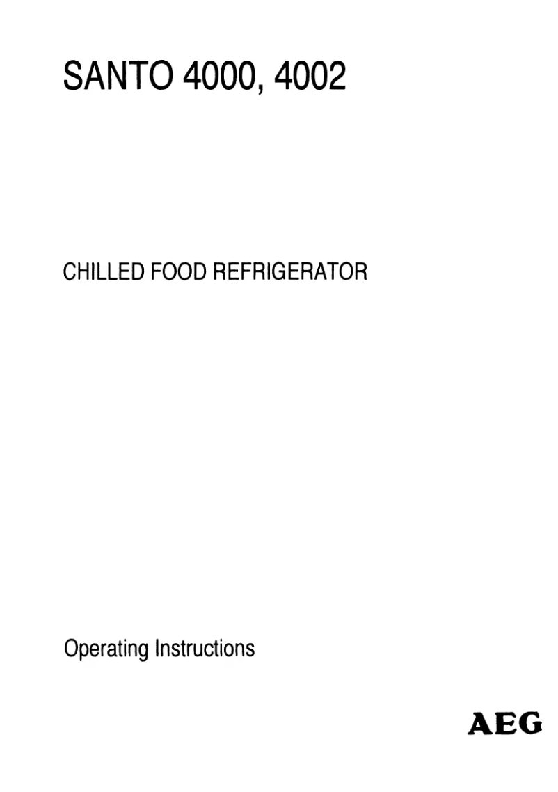 Page 1 de la notice Manuel utilisateur AEG Santo 4002