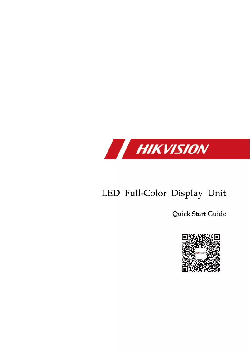 Page n°1 - Guide de démarrage rapide Hikvision DS-D4418FI-CKF