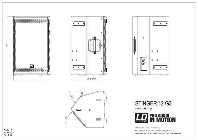 Página 1 del manual Ficha técnica LD Systems Stinger 12 G3