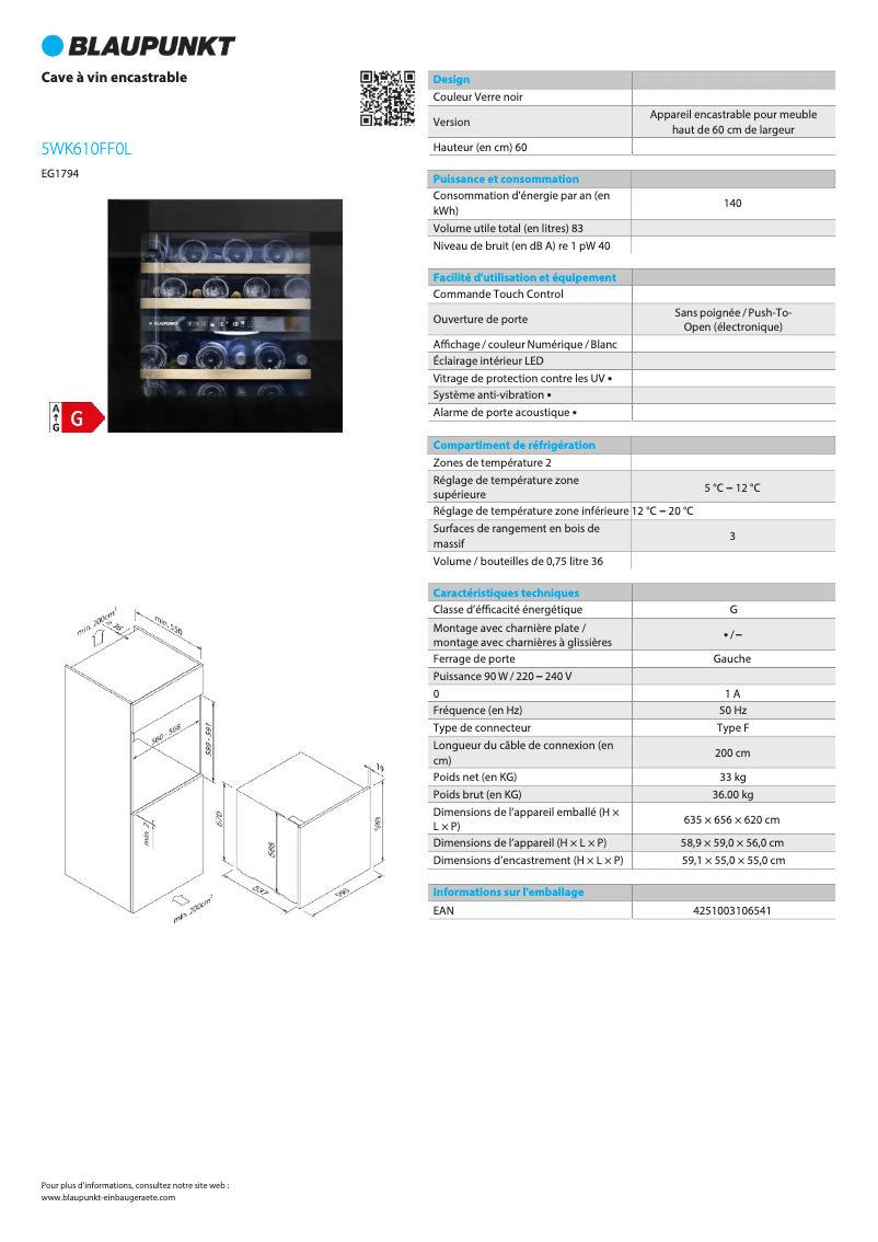Image de la première page du manuel de l'appareil 5WK610FF0