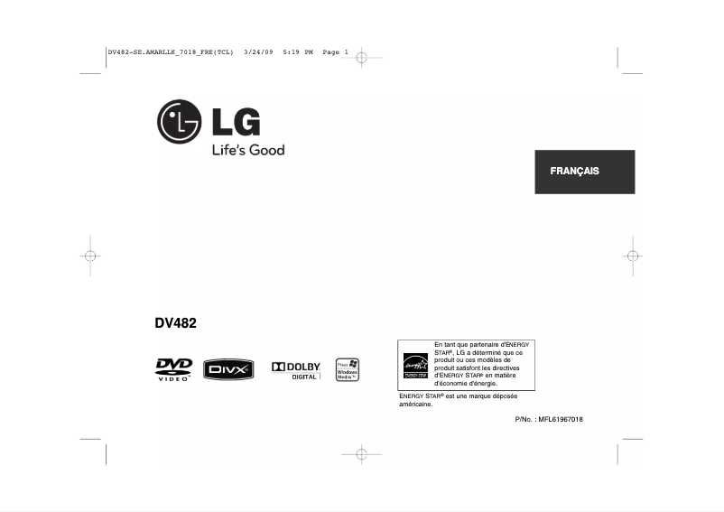 Page n°1 - Manuel utilisateur LG DV482