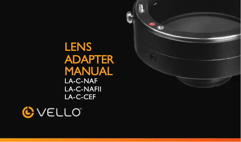 Page 1 de la notice Manuel utilisateur Vello LA-C-NAF II