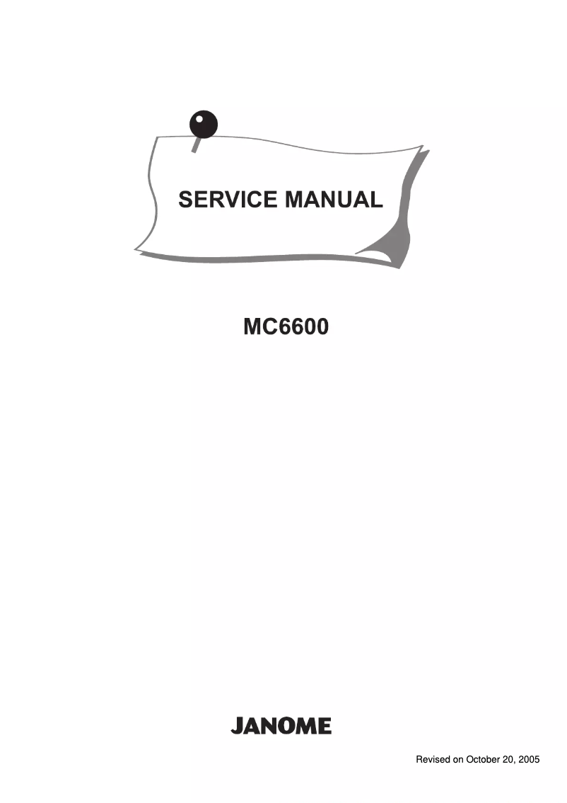 Page n°1 - Manuel utilisateur Janome MC6600P
