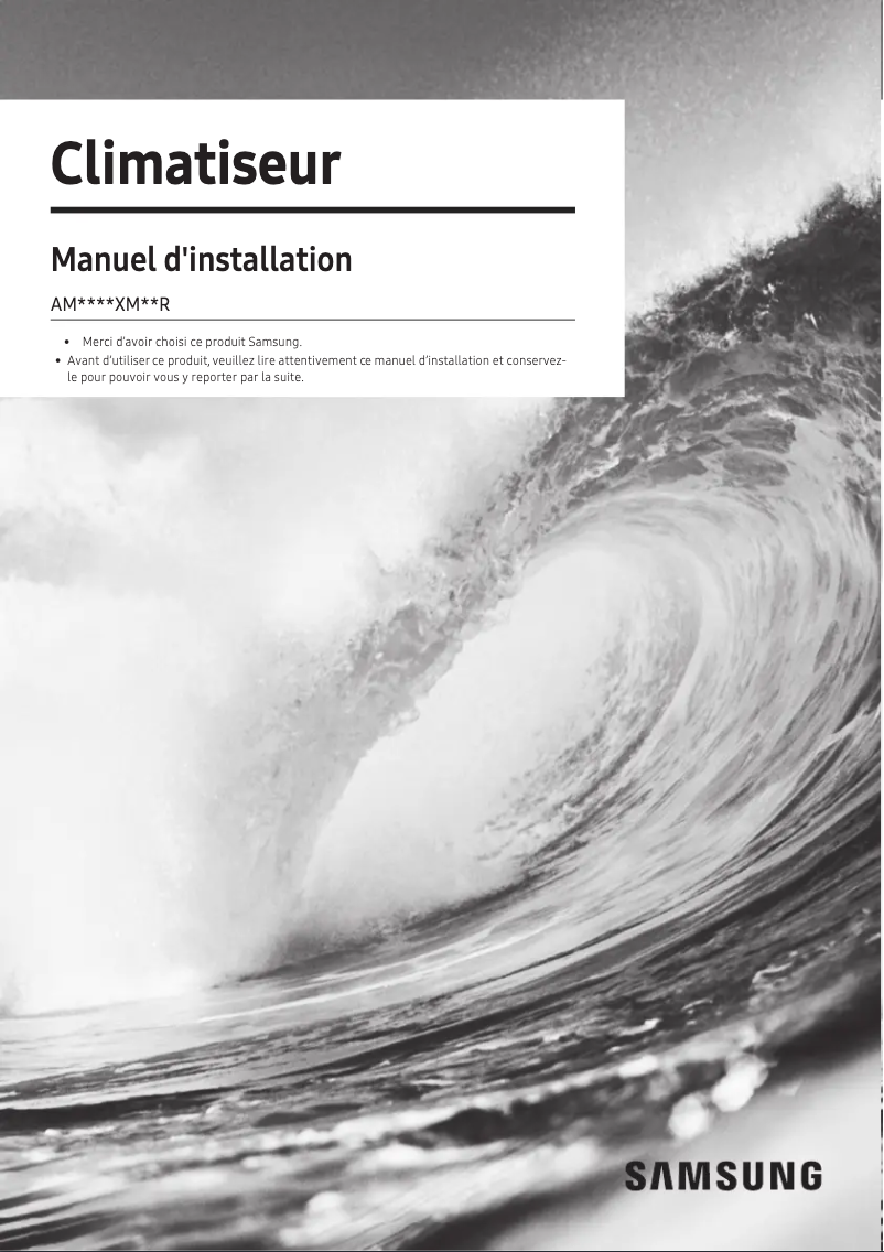 Page 1 de la notice Guide d'installation Samsung AM050NXMDER