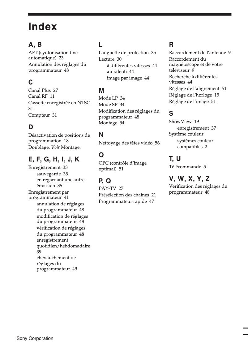 Image de la première page du manuel de l'appareil SLV-E230AE