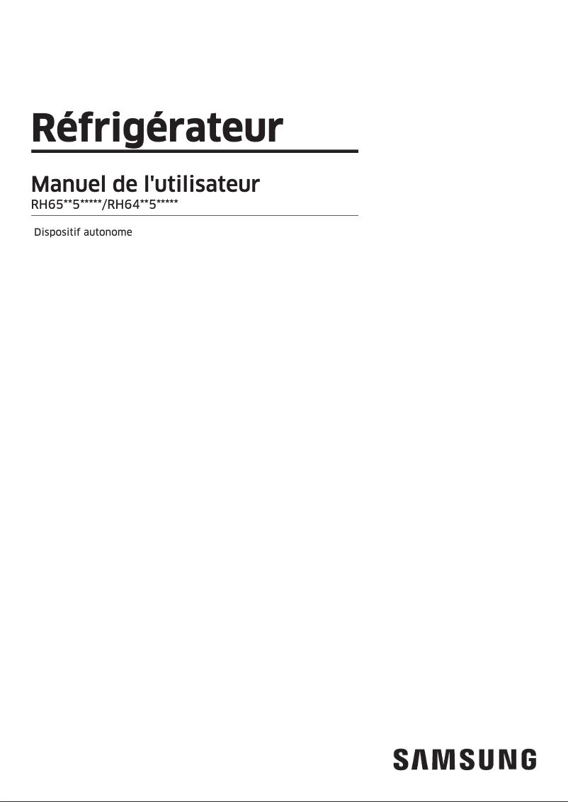 Image de la première page du manuel de l'appareil RH65DG54R3B1