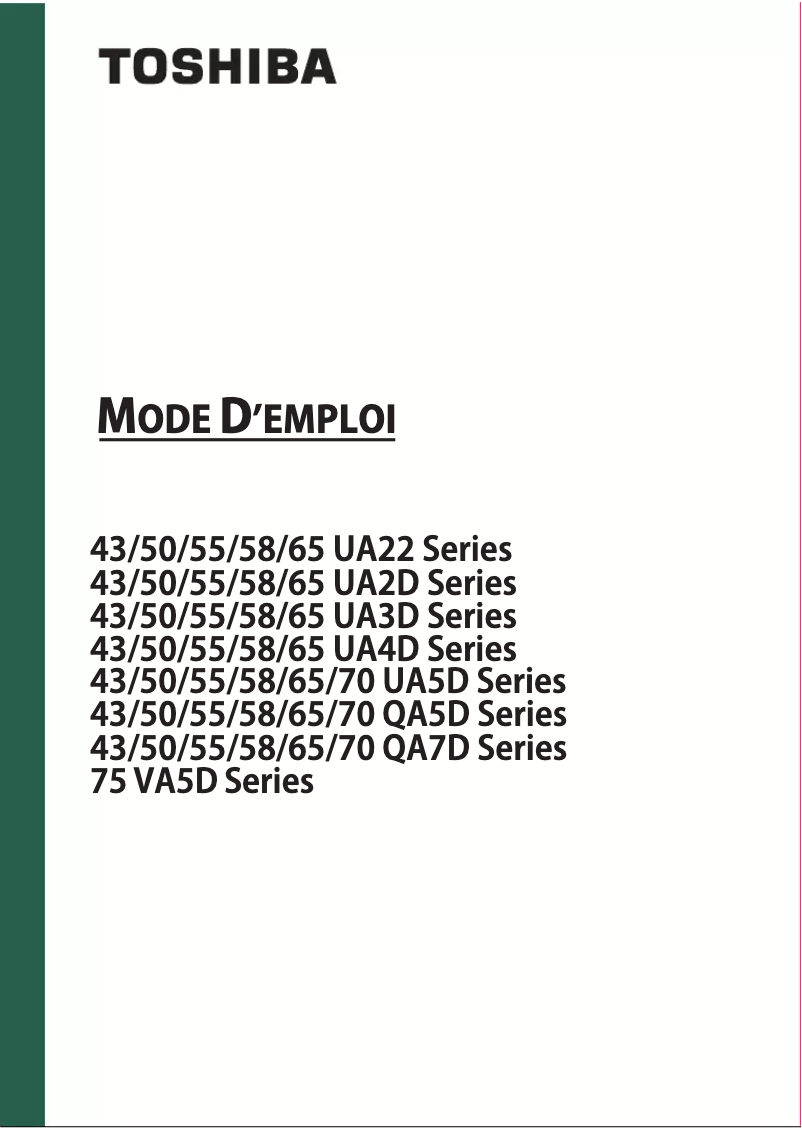 Image de la première page du manuel de l'appareil 43UA4D63DG